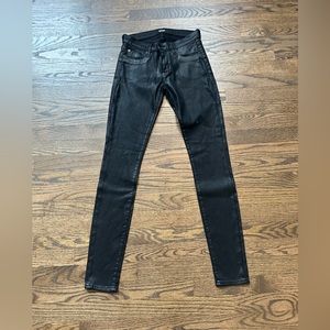 Hudson skinny jeans Black coated sz 26